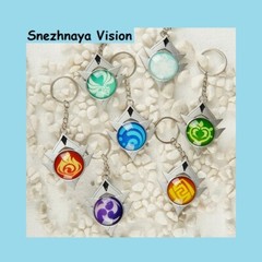 Genshin Impact ~ Snezhnaya Vision Keychain ~ Gaming Merchandise