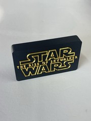 STAR WARS THE RISE OF SKYWALKER 3D printed Logo Thick Free Standing Display