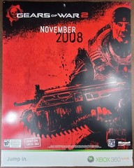 Gears of War 2 Xbox 360 Promo Launch Poster 22″x28″ 2008 Microsoft Rare XB360