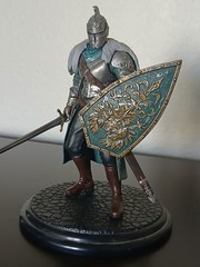 Dark Souls Figurine w/ Sword & Shield, Painted Plastic, Base