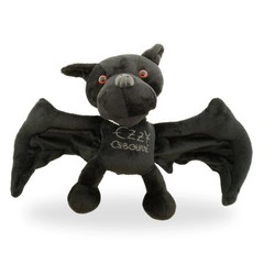Ozzy Osbourne Bat Plush Toy Black Gray Removable Head Stuffed Animal Collectible