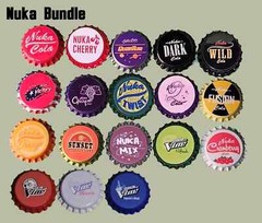 Fallout Nuka Cola Bottlecap Bundle Of 18 caps *Unofficial, Handmade*