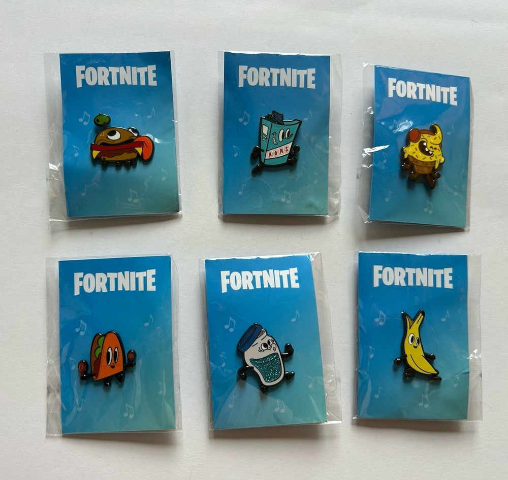 FORTNITE Party Royale Pins set of 6 – Summer Block Party Exclusive Epic Games