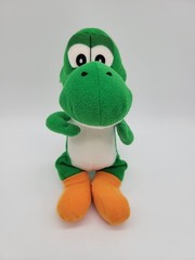 Lot Of 4 Vintage Nintendo BD&A Beanie Plush Wario Luigi Yoshi Bowser
