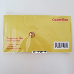 Cookie Run Official 12th GingerBrave Anniversary Pin Badge Happy Brave Day