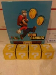 4x Tins Super Mario Question Mark Box Coin Candy Embossed Metal