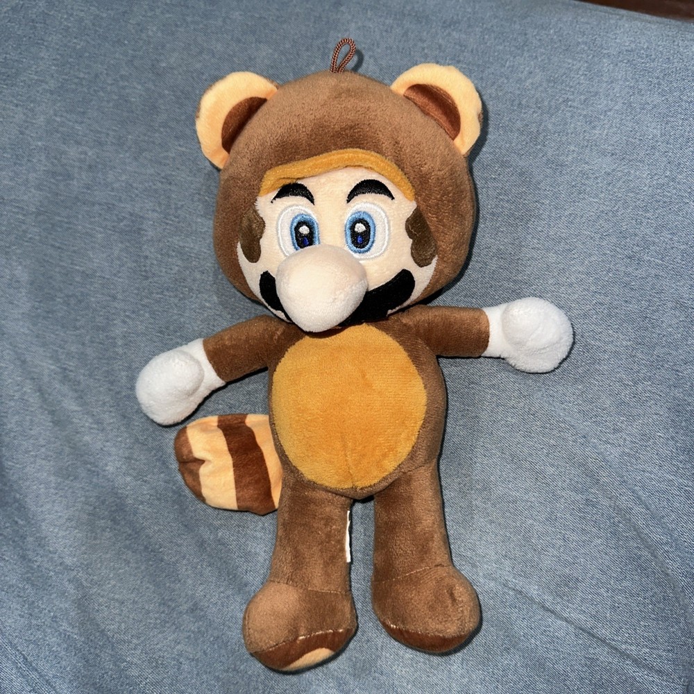 Mario 3D Land 8 Inch Mario Tanuki Plush 2013 VGC