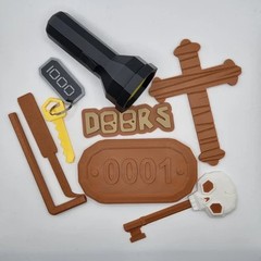 Roblox Doors Bundle – Torch, Crucifix, Door Sign,Skeleton Key, Key and Picks.