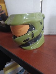 Halo MASTER CHIEF 3D Mug Green Cup Ceramic Zak! MICROSOFT XBOX 343 Inds. NWOT