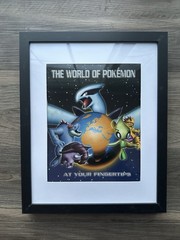 Authentic Framed Pokemon VTG 11×14 Lugia Celebi World Of Pokemon Tyranitar GBA