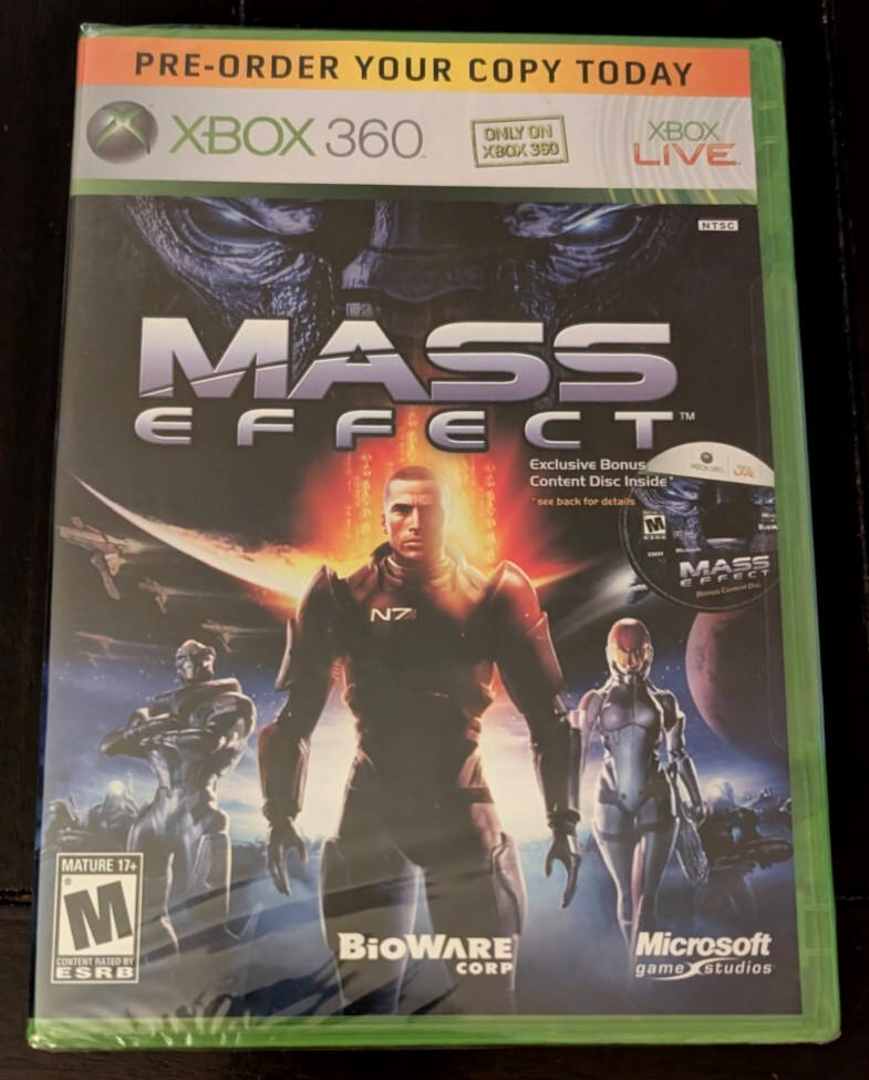 Mass Effect Pre-Order Exclusive Bonus Content Disc DVD, Xbox 360, NEW & SEALED