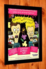 1995 Beavis and Butt-Head SNES Sega Genesis Vintage mini Promo Poster Ad Framed