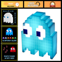 Color Changing Pac-Man Ghost Light, Music Sync, USB Powered, Mood Lamp