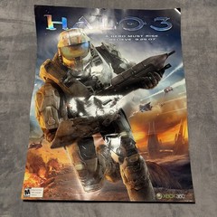 Halo 3 Extremely rare Embossed Promo Poster Xbox Master Chief – 9/25/2007 Bungie