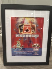 Authentic Framed Pokemon VTG 11×14 Energize Your Game Pokémon League Tyranitar