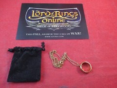 Lord of the Rings Online Siege of Mirkwood PAX Promo Ad Card & One Ring Chain