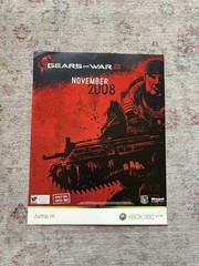 Gears of War 2 Xbox 360 Promo Launch Poster 22″x28″ 2008 Microsoft Rare XB360