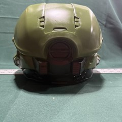 Halo Master Chief Spartan Helmet Costume Cosplay Mask Green Amber Visor Adult