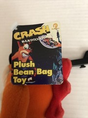 NWT Vintage 1998 – Crash Bandicoot Resaurus Keychain Beanbag Plush Doll 8”