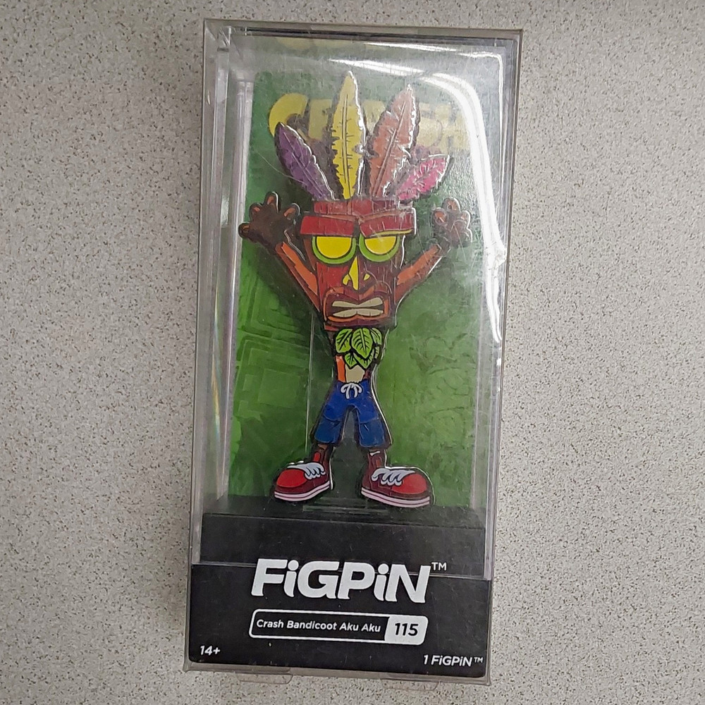 FiGPiN Aku Aku Crash Bandicoot Series Collectible Pin #115 Boxed