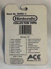 1989 Nintendo Collector Pins Series “A” No. 6 Mario Profile Ace Novelty!