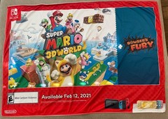 Nintendo Super Mario 3D World Bowsers Fury- Store Cloth Banner Poster 47” X33”