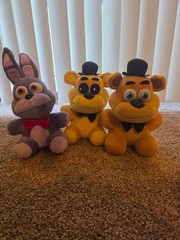 FNAF 2022 Sanshee Golden Freddy, Freddy Fazbear, and Bonnie Plush (Gen 2)