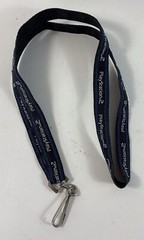 PlayStation 2 Greatest Hits Logo Lanyard Keychains The Ring Blue Black Rare