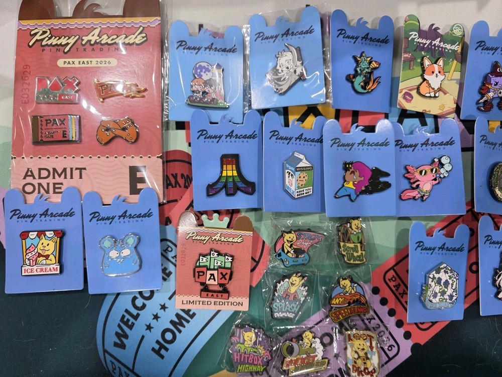 2026 PAX East Pinny Arcade Complete Pin Quest Show Set – Lot of 27 Pins
