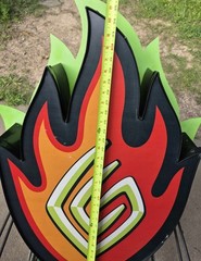*Rare* LIGHT UP! Game Crazy Flame Sign Store Display Hollywood Video OUTDOOR