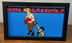 Punch‑Out NES 3D Wall Art Diorama • Pixel Boxing Knockout Scene Display