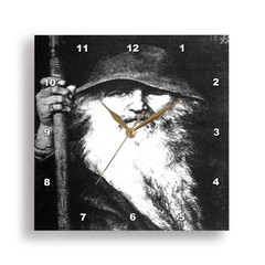 3dRose DPP_78778_1 Odin Odin, God, Norse 10×10 Wall Clock, Multicolor