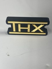 THX 3D printed Logo Thick Free Standing Shelf Display