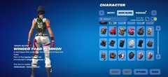 Fortnite In-Game Cosmetics Merry Marauder, Blue Squire, AC/DC Pickaxe Dark Knigh