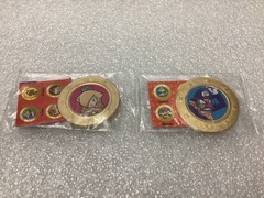 Frankford Wonder Ball Super Mario Stickers and Coin, Lot of 2