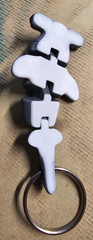 3D PRINTED HAMMERHEAD SHARK FIDGET KEYCHAIN FUN FOR ALL ARTICULATED KIDS TOY