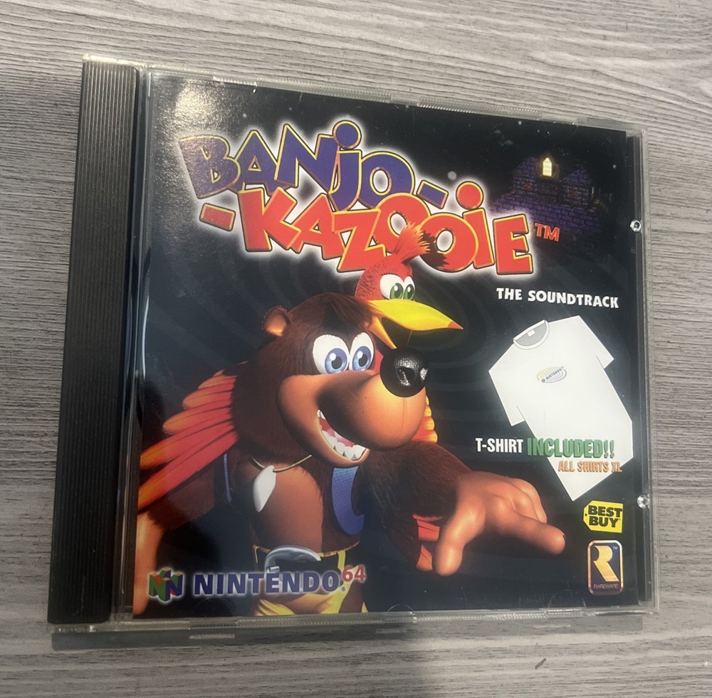 Banjo Kazooie Soundtrack Best Buy Exclusive RARE Music CD Nintendo 64 – No Shirt