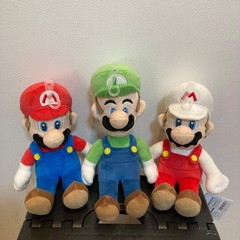 San-ei Boeki Mario, Luigi, and Fire Mario Plush Set