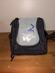 Pokemon Diamond Pearl Mini Backpack Carry Bag Casr Black & Gray Nintendo DS