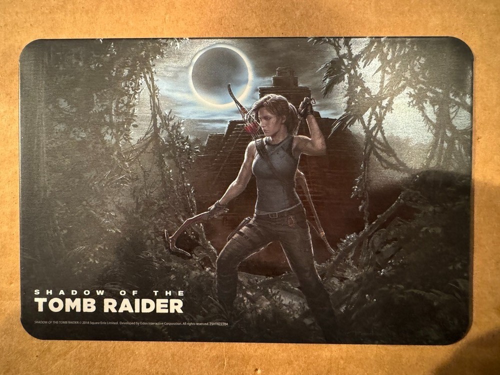 Shadow Of The Tomb Raider Lara Croft Limited Metal Plate Plaque 8″x5”