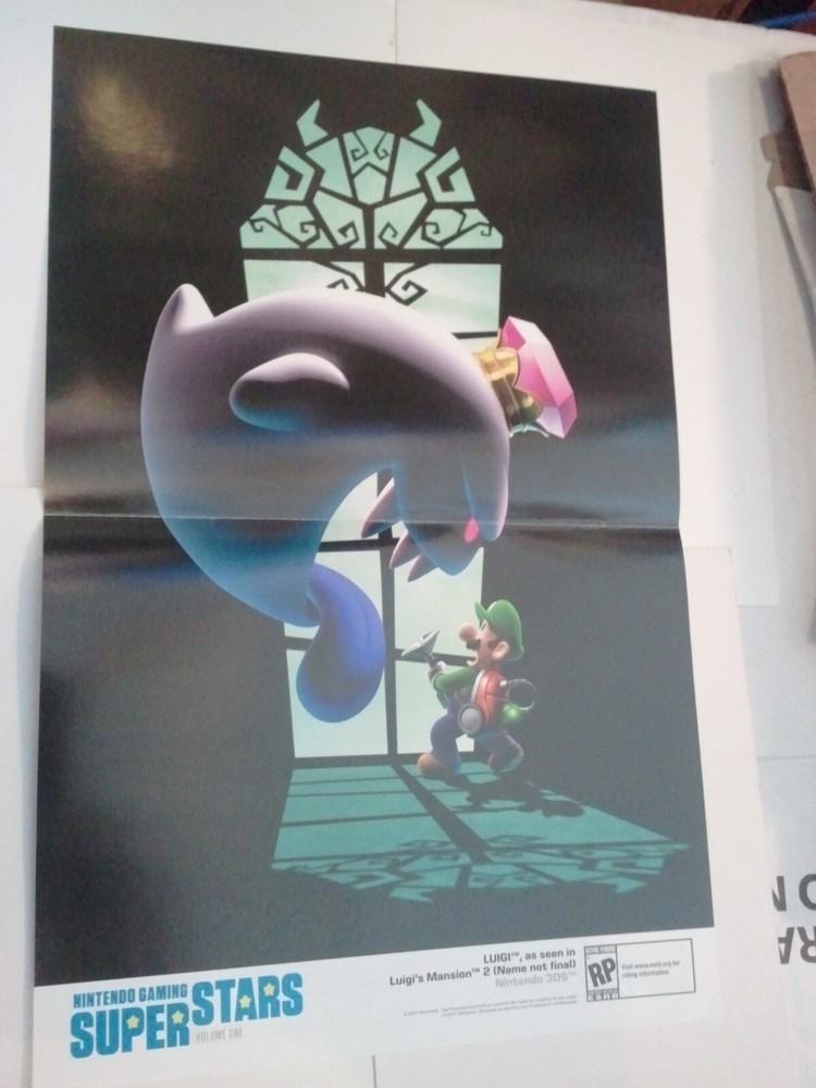 Luigi’s Mansion 2 Poster Luigi v Ghost Nintendo 3DS Dark Moon Movie Mario Galaxy