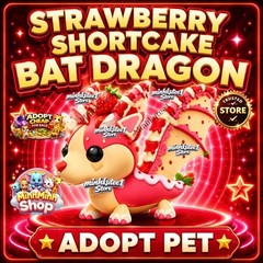 🍓 Strawberry Bat Dragon | MFR/NFR/FR Meega Neeon Adopt Pet Combo – GET NOW ⚡