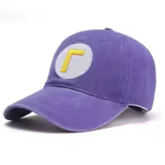 Waluigi Adult Hat Super Mario Bros Retro Washed/Vintage Look – Adjustable Strap