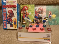 Super Mario 64 Metal Collection Figures Complete Painted Postcards Pin Badges