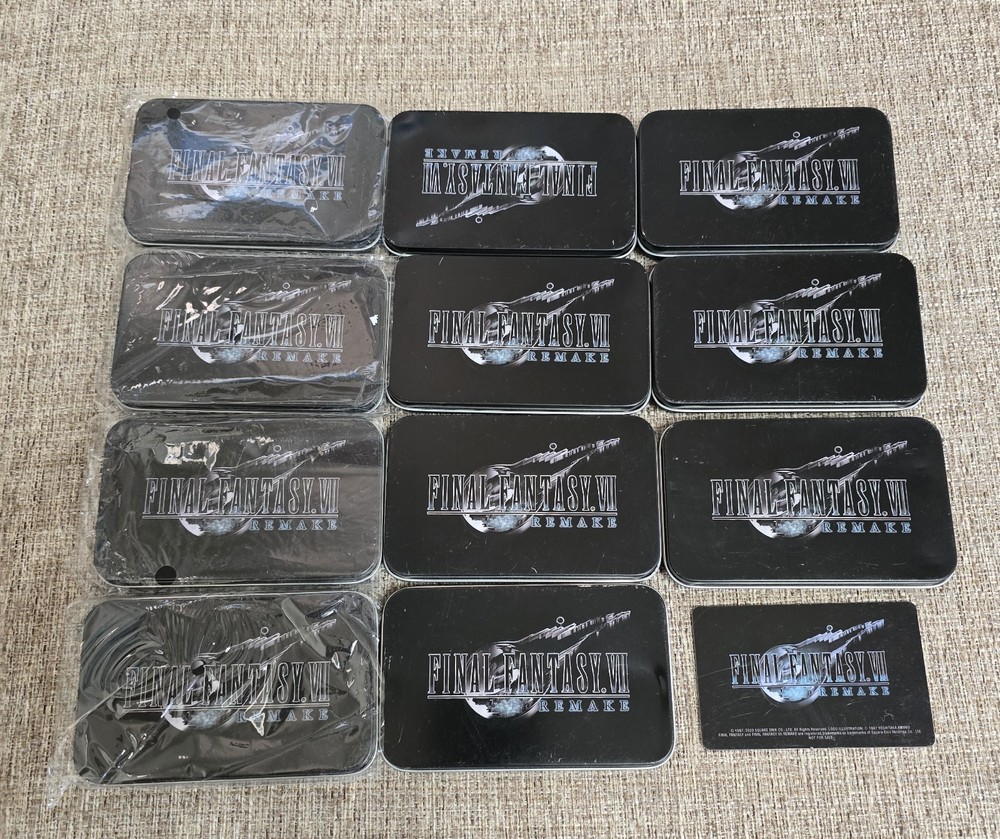 Rare Final Fantasy 7 Set Of (12) Remake Shinra Key Card Gamestop Bonus Square