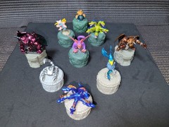 Dragon Quest Bottle Cap Set 9pc Plastic Multicolor 5cm 8cm Authentic