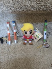 THE LEGEND OF ZELDA Phantom Hourglass Link Plush Keychain Figure + Stylus Rare