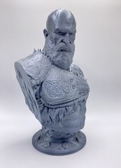Kratos Statue | 3D Printed Figure | Paintable Plastic Filament | 7 Inches Tall