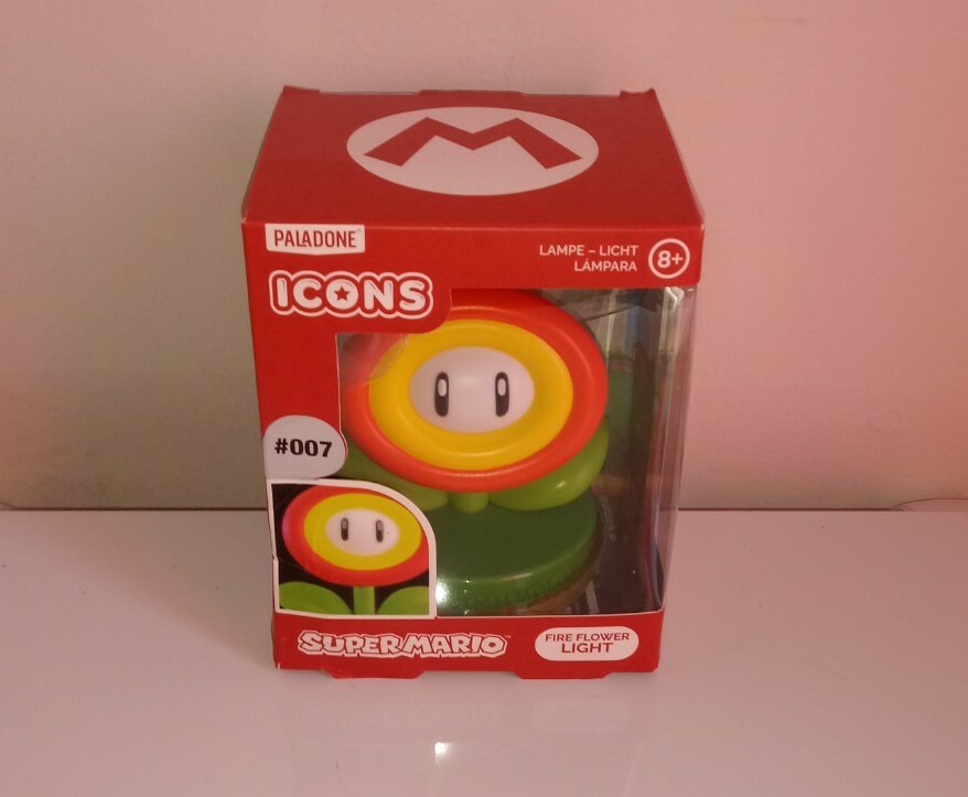 Super Mario Bros Paladone FIRE FLOWER Icons Light Approx 4″ Nintendo #007 New
