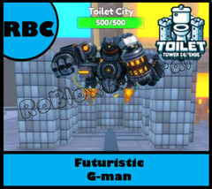 FUTURISTIC G-MAN – CHEAP TOILET TOWER DEFENSE – TTD UNIT FUTURISTIC GMAN